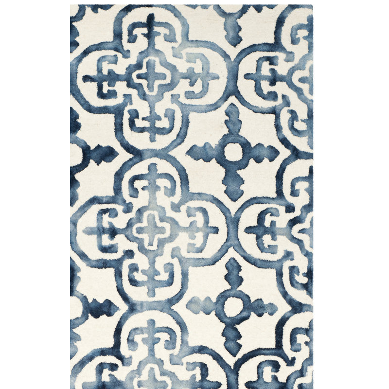 Lumsden Hand Tufted Wool Geometric Rug, Rectangle 2' x 3'