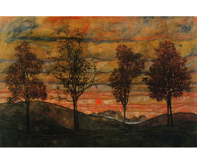 Four Trees, 16" H x 24" W