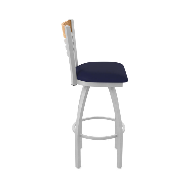 Tabouret de comptoir pivotant 880 Eleanor, Gris, Marine, Tabouret de comptoir (siège d’une hauteur de 25