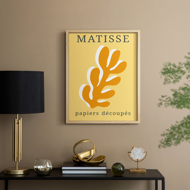 Matisse CECLIX, reproduction d'art encadrée - bois massif, H 11 po x l 9 po, Naturel