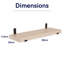 Jackson 3.8cm Chunky Shelf with Sit-On Brackets-863153704-863153706