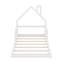 Lit simple en bois avec tête de lit en forme de maison, blanc-1600885933