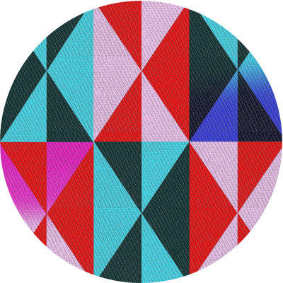 Tapis géométrique vert mer Kiger
