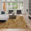 Tapis brun / beige en cuir de vache fabriqué à la main Gardel-510403360