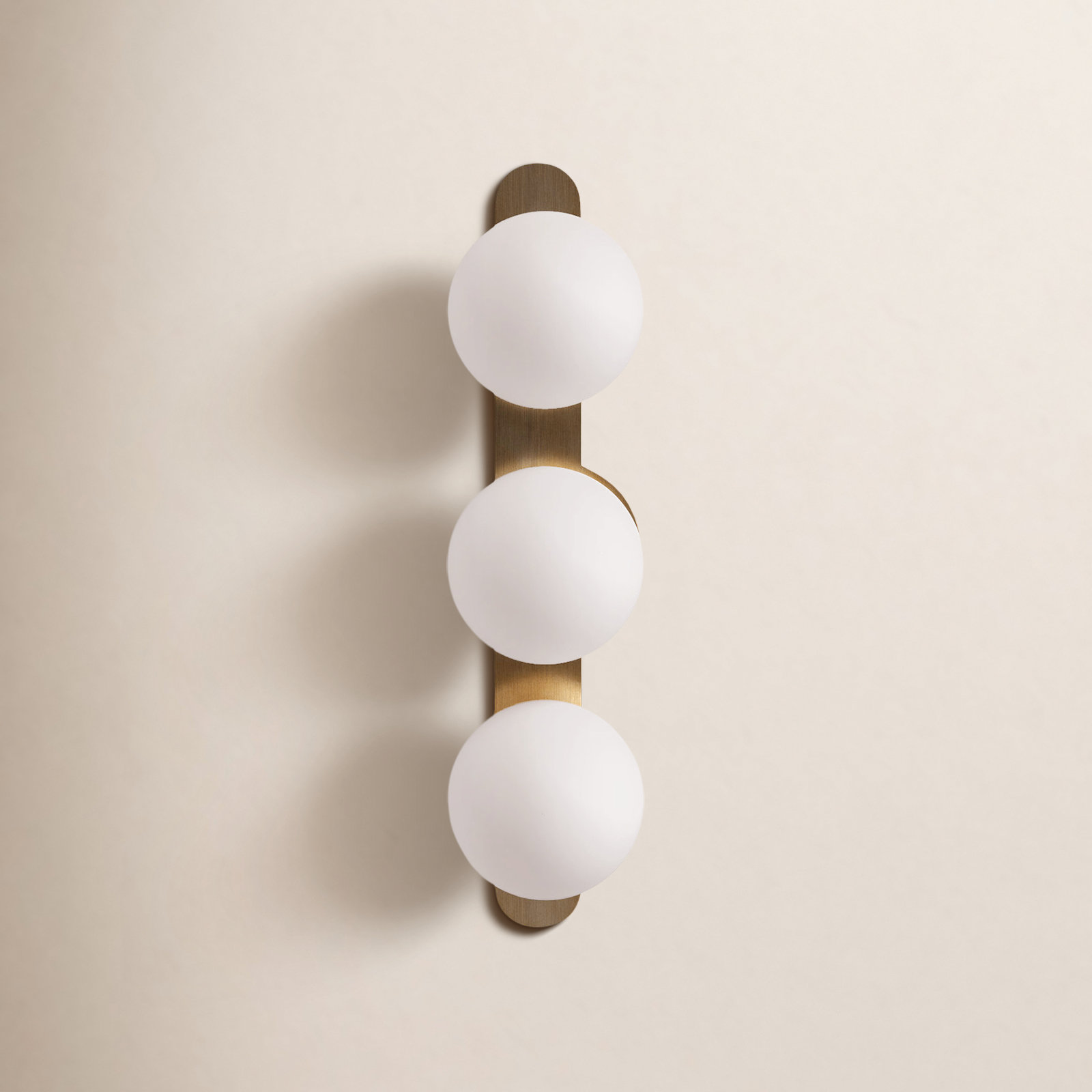 3 Light Glass Dimmable Flush Mounted Sconce