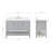 48.25 " W Freestanding Standard Free Standing 1 Single Vanity Bathroom Vanity With Carrara Quartz Top-94003664