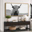 «Animals Highland Cow», portrait en noir et blanc sur toile-111176158-98042249