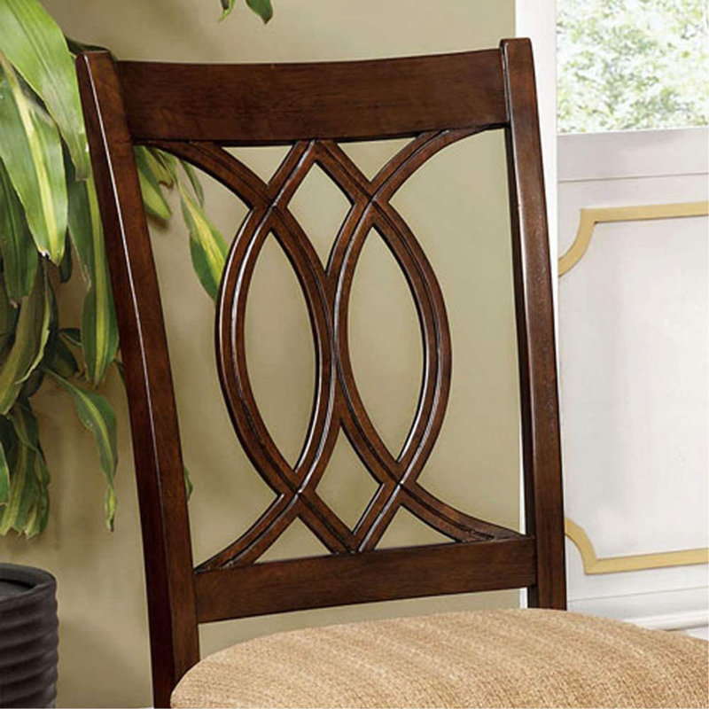 Chaises rembourrées en tissu 2 pièces Chaises d'appoint de style traditionnel