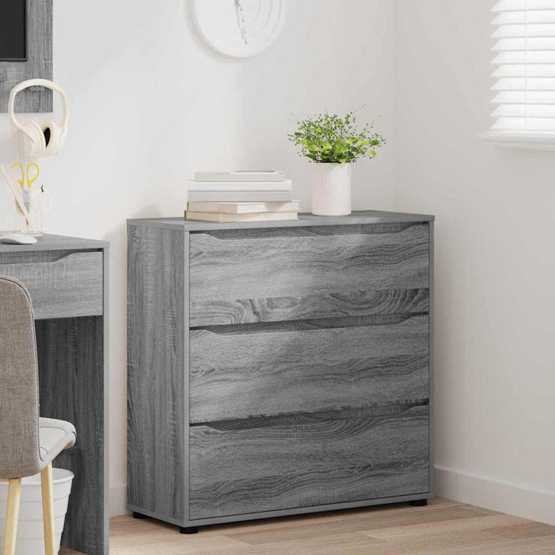 80cm W Chest of Drawers, Grey Sonoma
