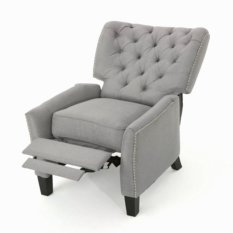 Fauteuil inclinable moderne en tissu, Gris