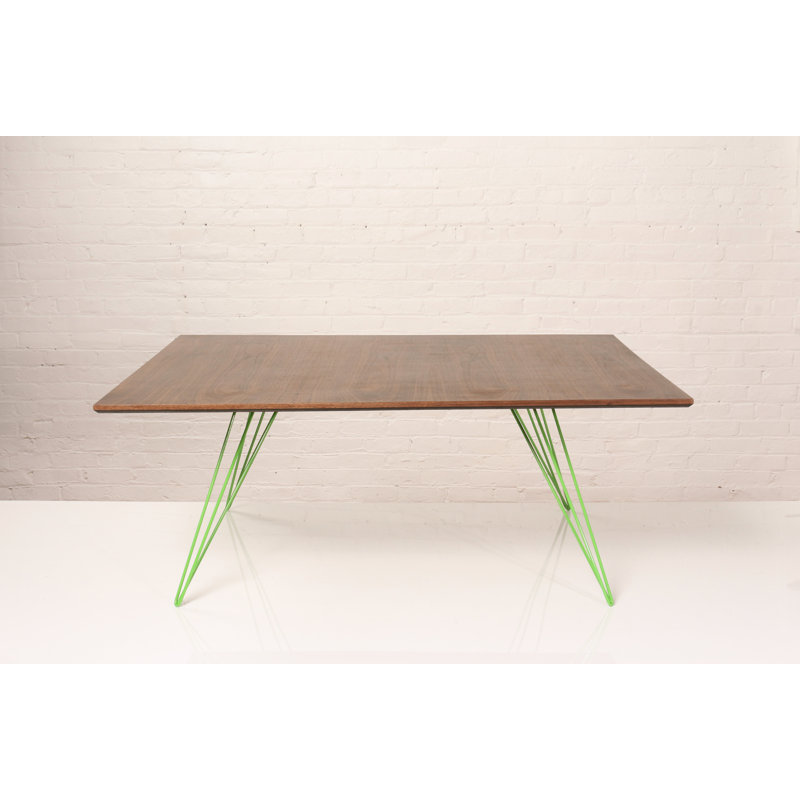 Williams Coffee Table, Green, 18" H x 46" L x 40" W, Walnut