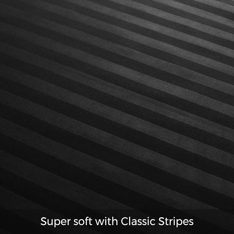 Sulemaan Microfiber Fitted Sheet, Single (3'), Black