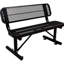 Banc d'extérieur en acier avec 75 degrés - Solide et noir pour pelouse stable L 48 po x l 22,8 po