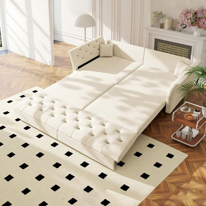 Canapé-lit 74,4 po, Beige