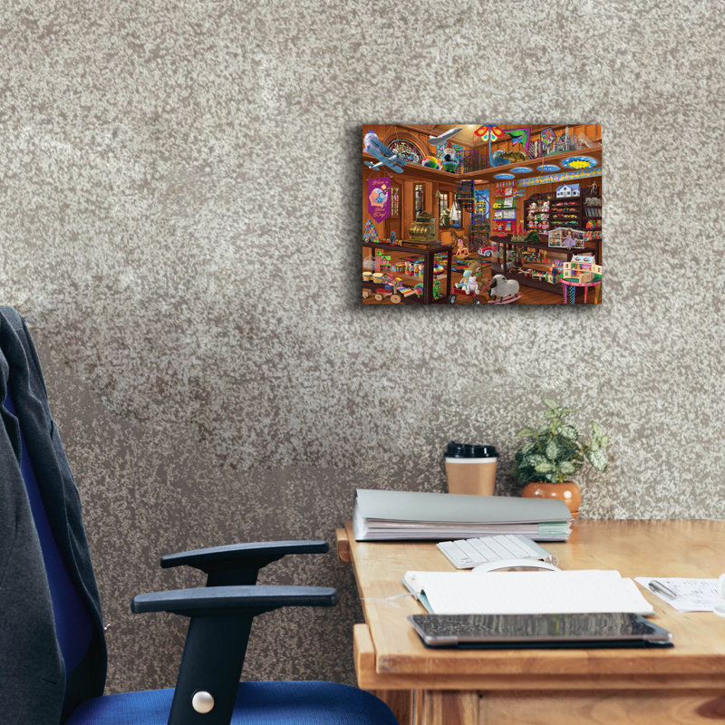 «Toy Shoppe Hidden» par Bigelow, illustrations sur toile, H 12 po x l 16 po x P 0,75 po