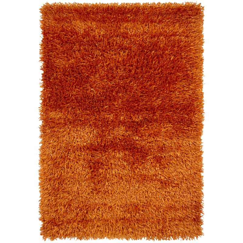 Hand Loomed Area Rug in Orange, Rectangle 5' x 7'6"