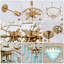 Luminaire suspendu en verre ambré Artisanal - élégance Mid-Century rétro avec détails dorés-1262329800-1262329802-1272468249