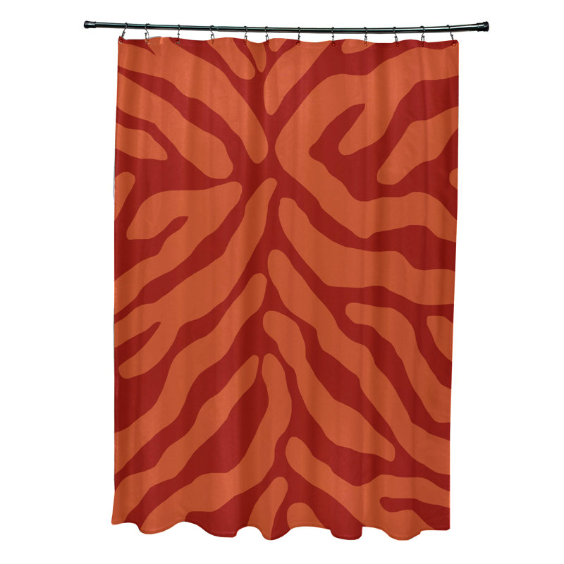 Rideau de douche à imprimé animalier, Orange