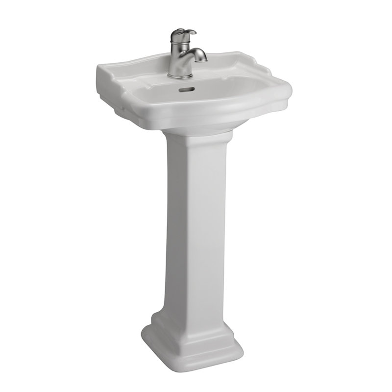 Barclay Stanford 15'' White Vitreous China U-Shaped Bathroom Sink with Overflow