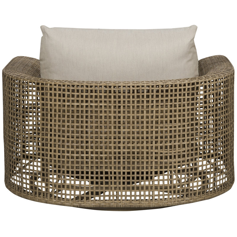 Bliss Outdoor Swivel Chair, Toodaloo Natural