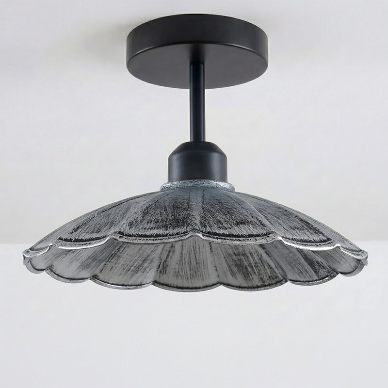 Semi Flush Mount, No, Brushed Silver
