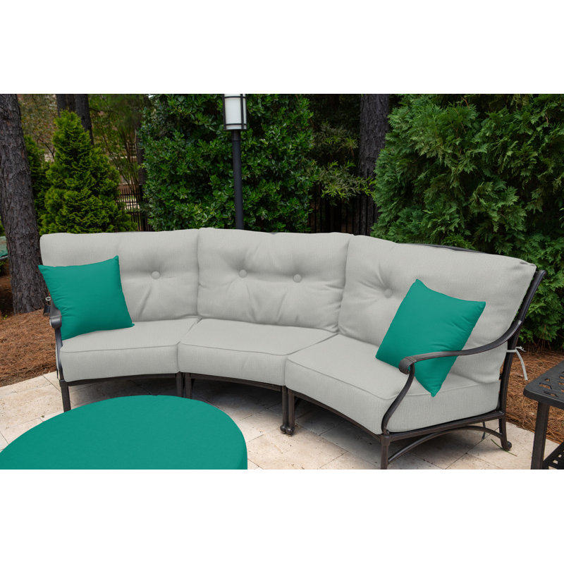 Casual Cushion Solid Sunbrella® Fabric 1-Piece Indoor/Outdoor Square Throw Pillow, 15"W x 15"L, Teal Sunbrella®, 15"H x 15"W