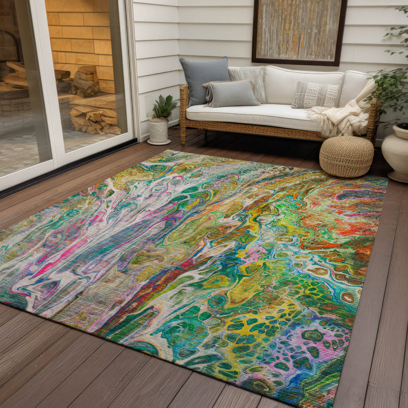 Tapis rectangulaire intérieur / extérieur 1 pi 8 po x 2 pi 6 po Altair, Rectangle 10 pi x 14 pi
