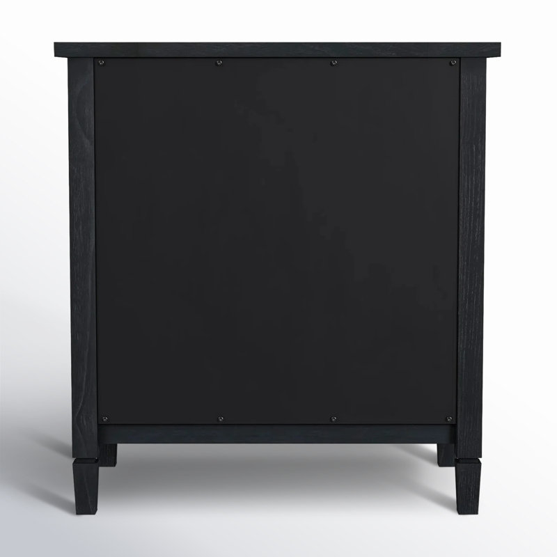 Flagstaff 2 Door Cane Cabinet, Washed Black
