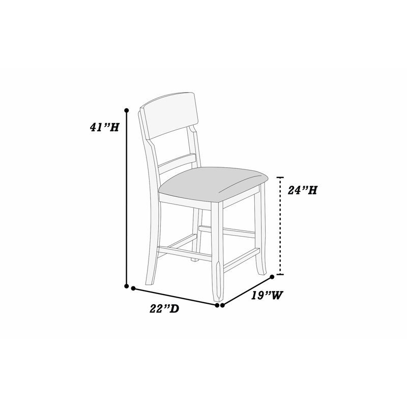 Gris de tissu à 2 dossiers - chaises hautes de salle à manger pour une salle de détente moderne avec siège rembourré confortable