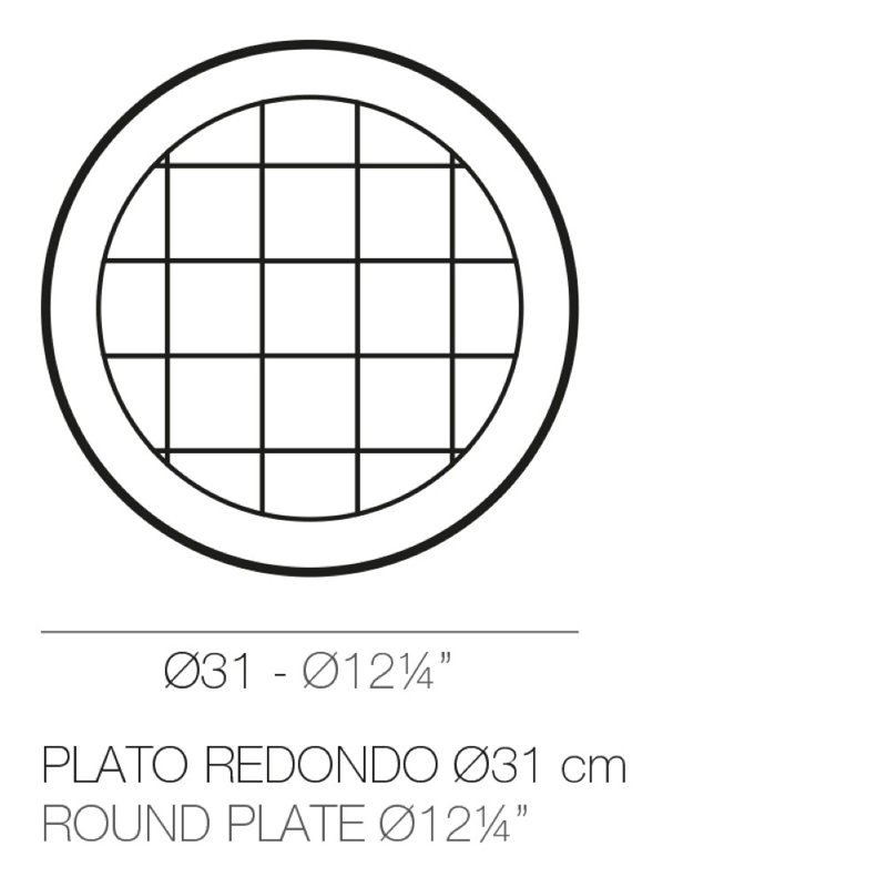 Round Saucer, Blue, 1.25" H x 12.25" W x 12.25" D