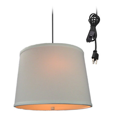 Luminaire tambour suspendu simple 2 lumières