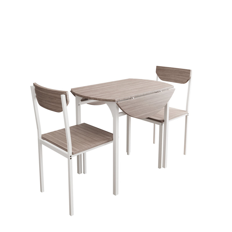 Ensemble de salle à manger l 34,8 po Fonso, table et chaises, plateau de table rond avec rallonge, ensemble de table de salle à manger, ensemble de salle à manger
