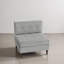 Fauteuil capitonné en velours côtelé-1283549083