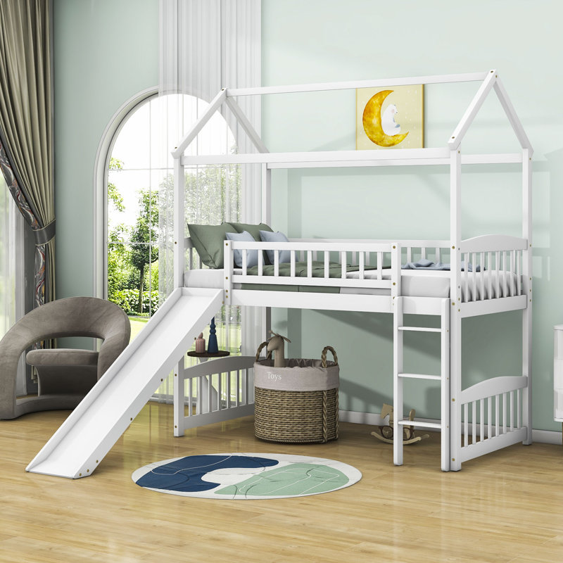 Lit mezzanine simple Michiana par Harper Orchard, Blanc