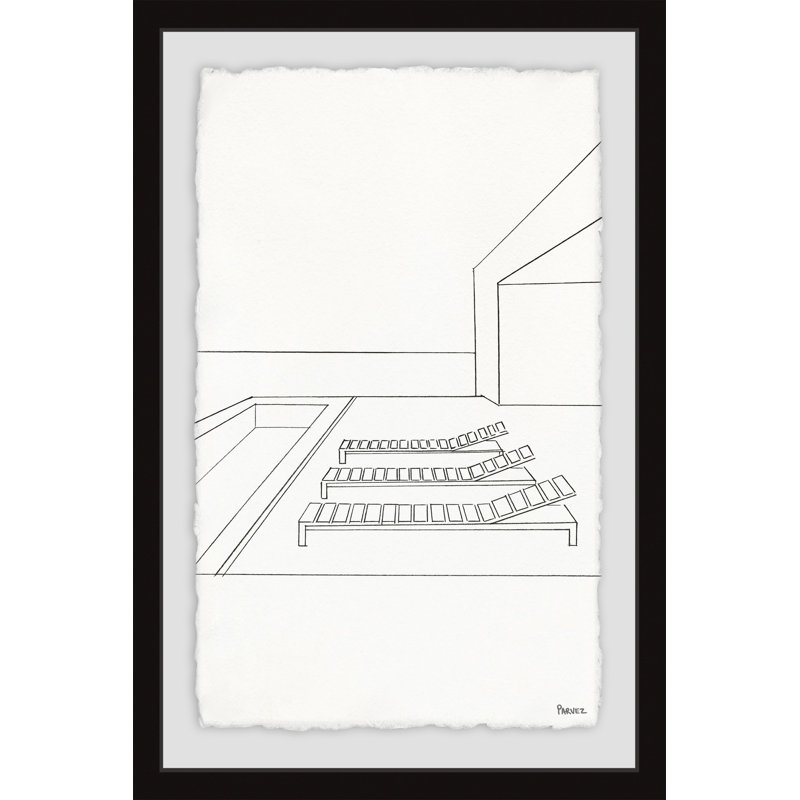 « sun chaises »-cadre photo imprimé sur papier, H 12 po x l 8 po x P 1,5 po