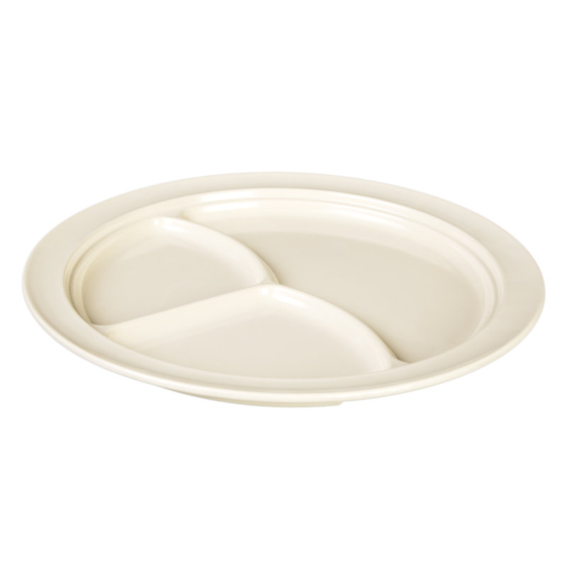Thunder Group Inc. Nustone Melamine Divided Serving Dish, Pearl