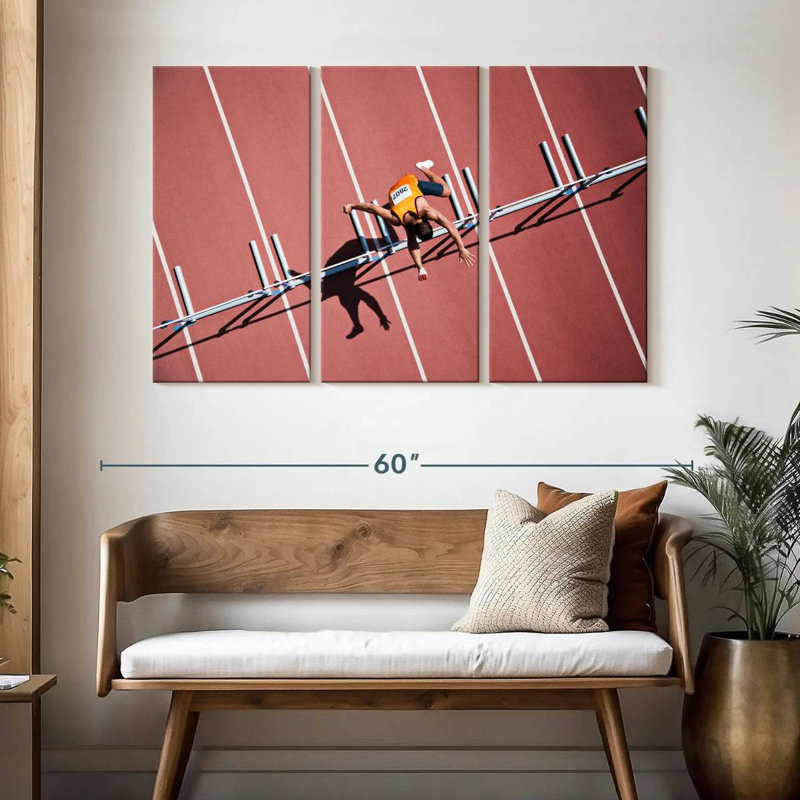 Sireci Jumping On Hurdle, 32" H x 50" W