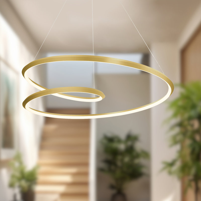 Luminaire suspendu moderne et unique Ampersand, H 7,875 po x l 31,5 po x P 31,5 po