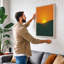 Sun on the Horizon Minimalist - Wrapped Canvas-2032103812-2032103811