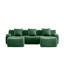 Canapé modulaire en U vert modulaire en forme de U, aucun assemblage requis-519704812