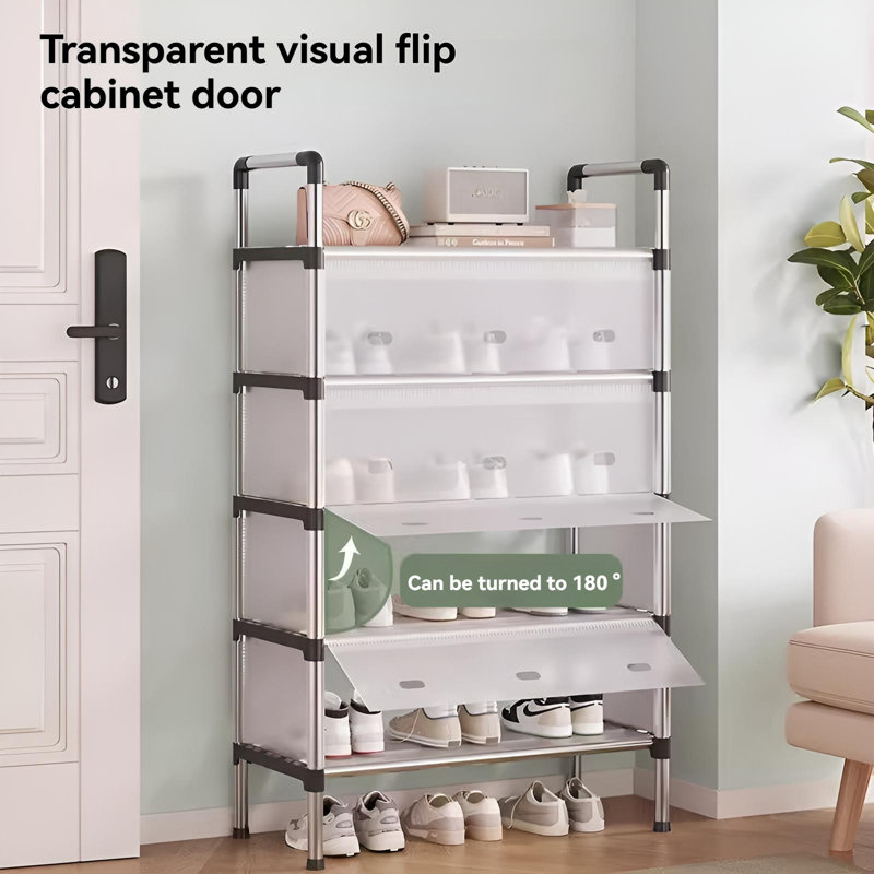 Range-chaussures simple à usage domestique, étagère à chaussures multicouche anti-poussière