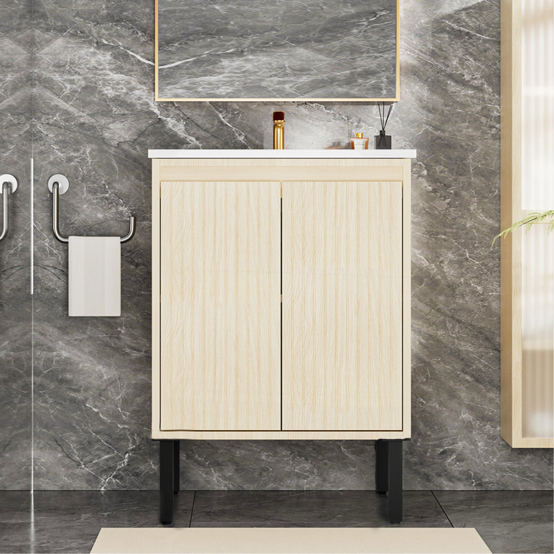 Meuble-lavabo 24 po sans lavabo, Chêne, 24"
