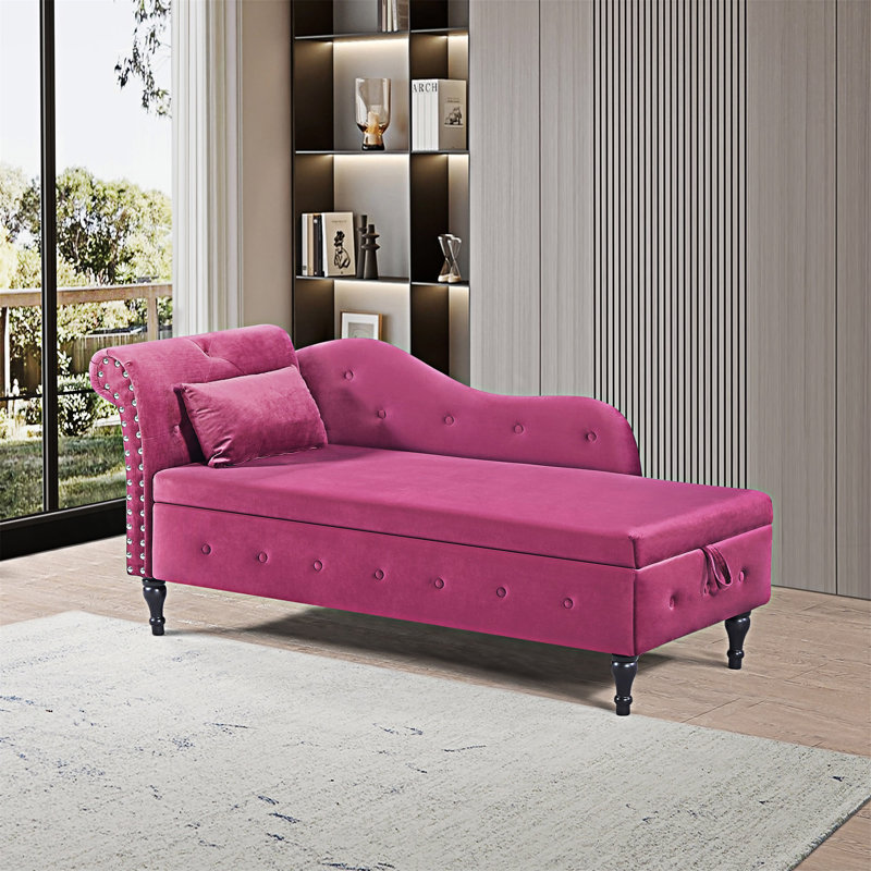 Chaise longue multifonctionnelle avec rangement, Bourgogne
