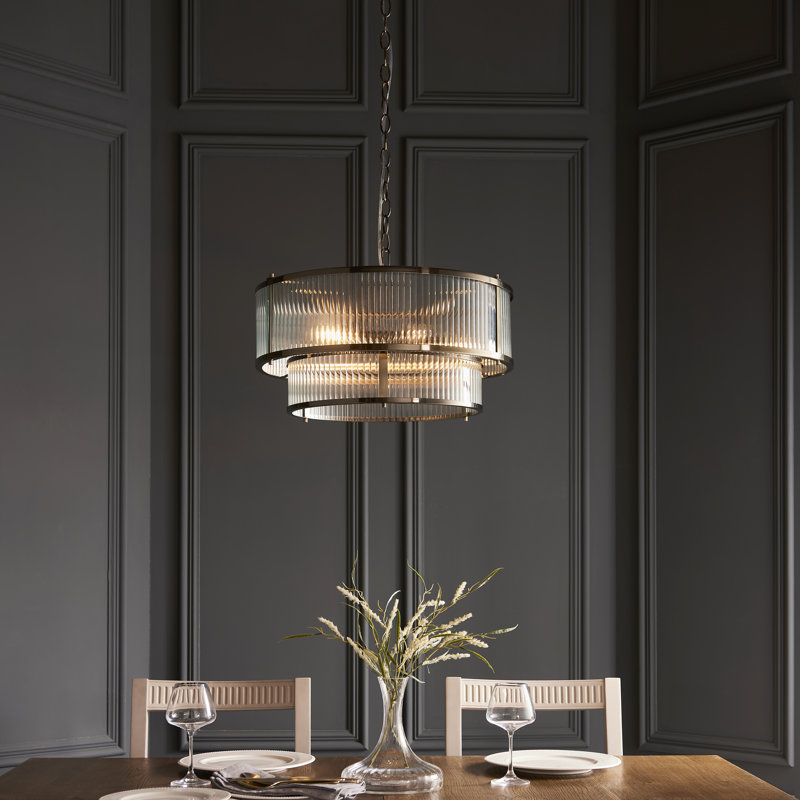 Anesty 5lt Pendant light finished in Ant. Brass