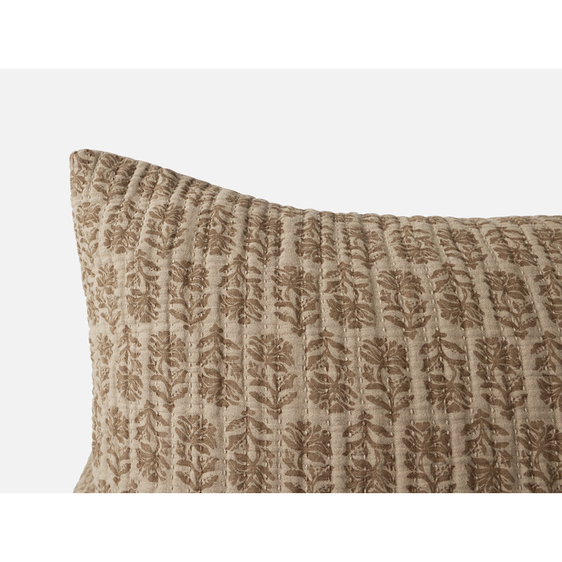 Mirada Organic Matelasse Sham, Fawn Chrysanthemum