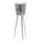 Ipleigh Aluminum Metal Tall Floor Champagne 3 Bottle Ice Bucket Stand-1489037333