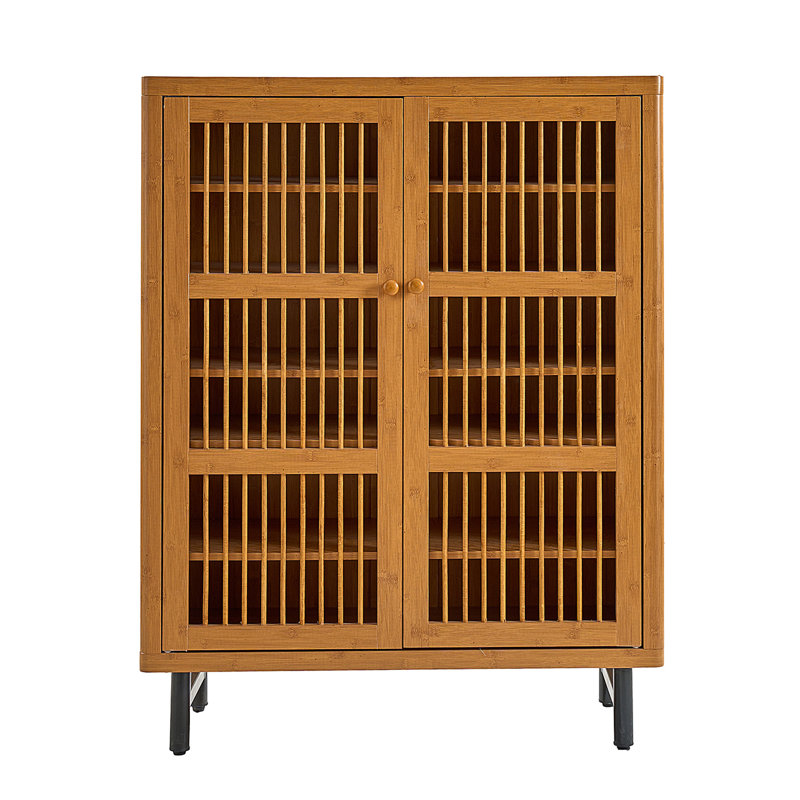 Shoe Cabinet With Shutter Doors, Brown