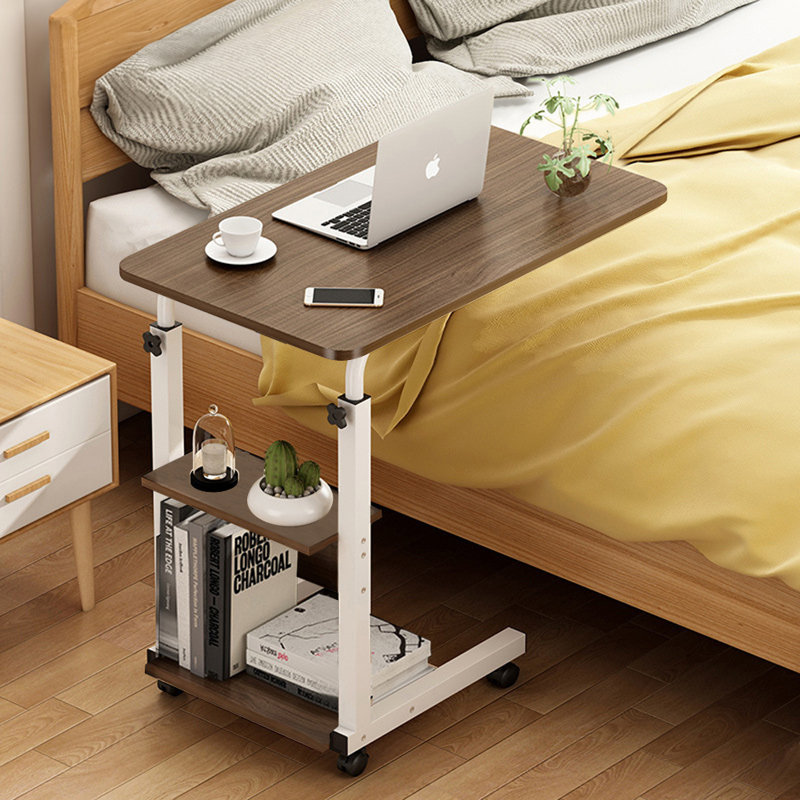 Adjustable Solid Wood Computer Desk, Black