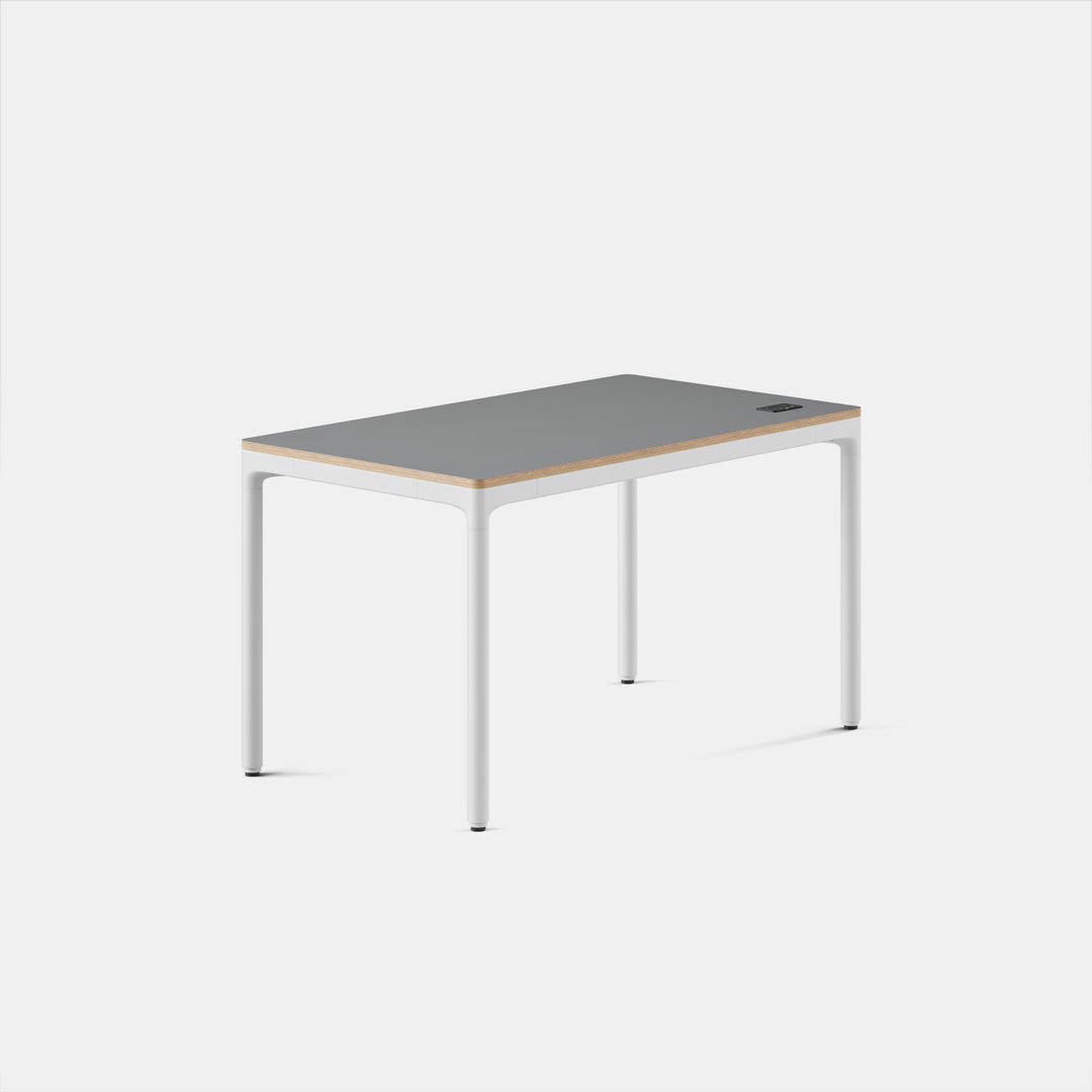 Standing Desk, 44.6" H x 48" W x 27" D, White, Carbon