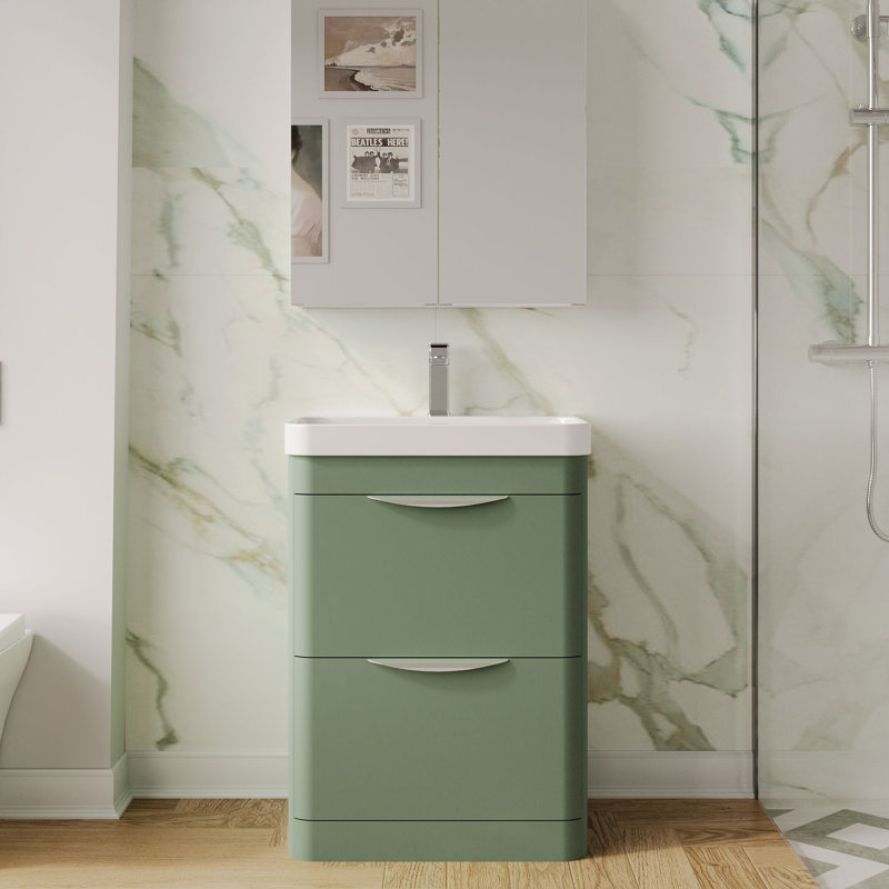 Parade 607 mm Bathroom Vanity, Satin Green